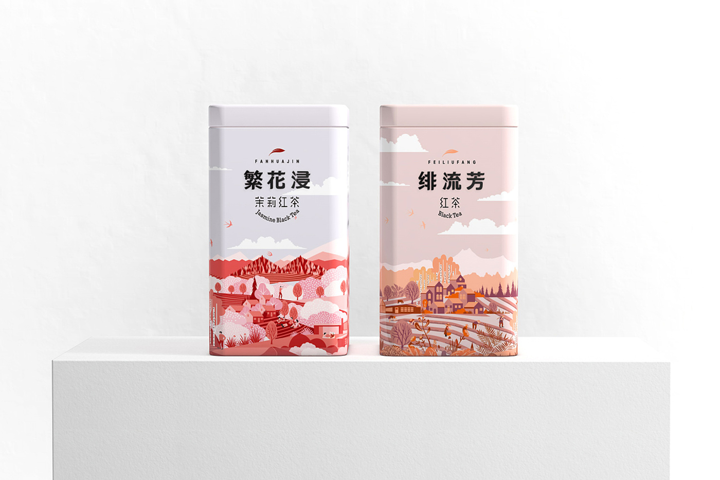 來自西北深山的玉葉茶葉包裝設(shè)計-創(chuàng)意插畫茶葉包裝設(shè)計